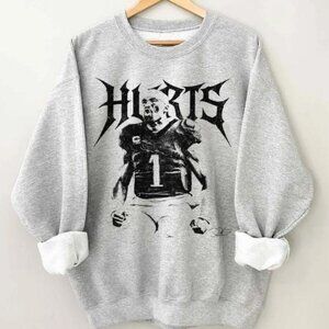 Jalen Hurts Vintage Football Sweatshirt – Retro Philadelphia QB Crewneck